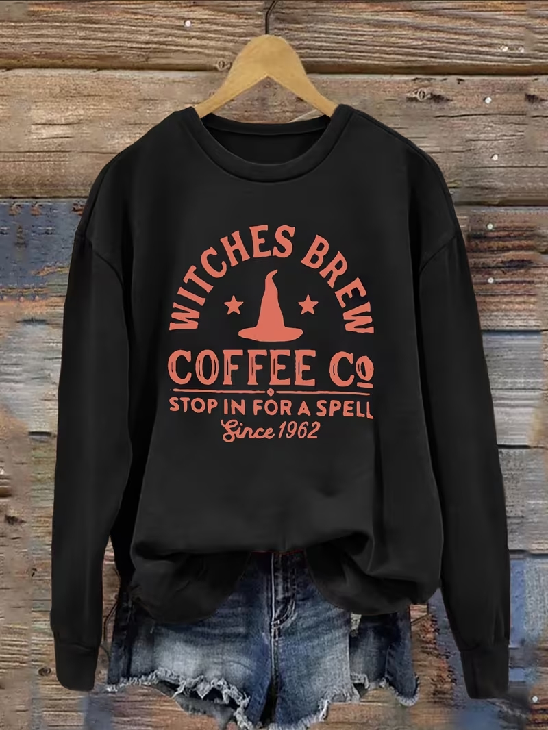 Witches Brew Coffee Co Halloween Crewneck Sweatshirt