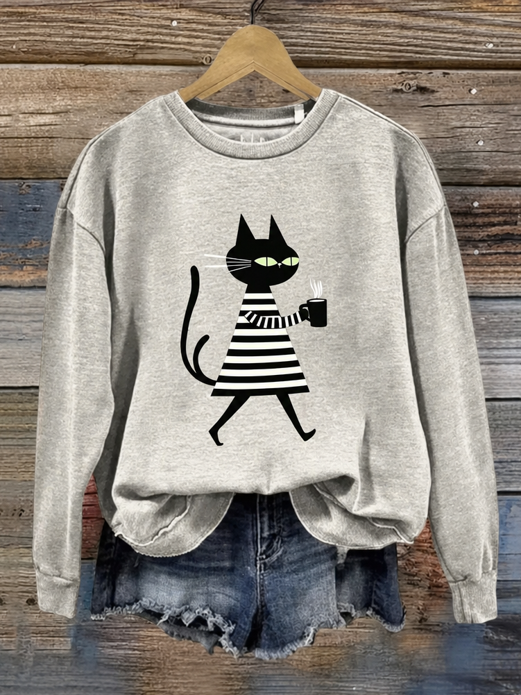 Black Cat Coffee Sweatshirt