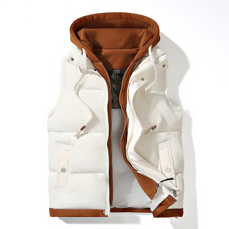Two‑tone Hooded  Vest