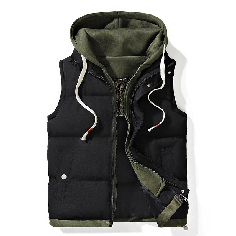 Two‑tone Hooded  Vest