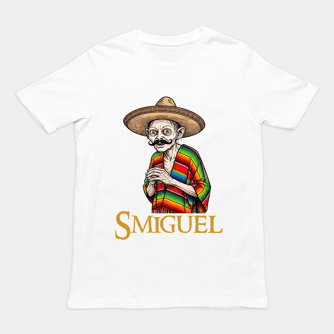 Smiguel Funny Mexican Meme Graphic T-Shirt, Sombrero Serape Poncho Vintage Cinco De Mayo Tee For Men Women