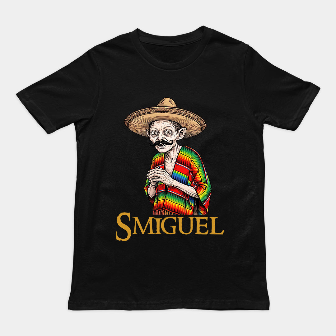 Smiguel Funny Mexican Meme Graphic T-Shirt, Sombrero Serape Poncho Vintage Cinco De Mayo Tee For Men Women