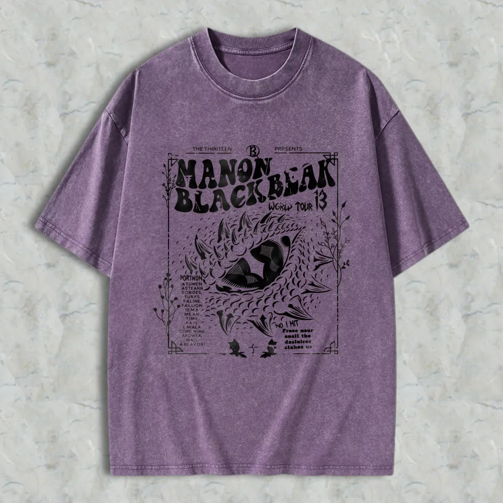 Manon Blackbeak Magic Tour 13 Concert Poster Design Unisex Washed T-shirt