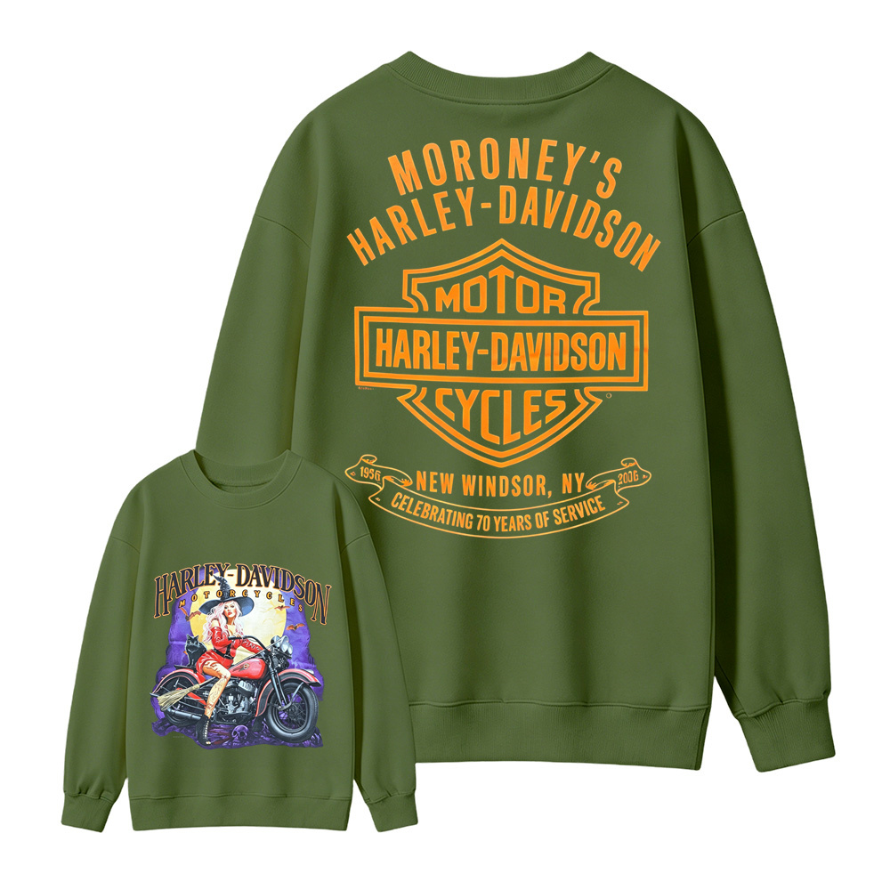 Vintage Motorcycle Graphic Sweatshirt – Retro Biker Style Crewneck Pullover