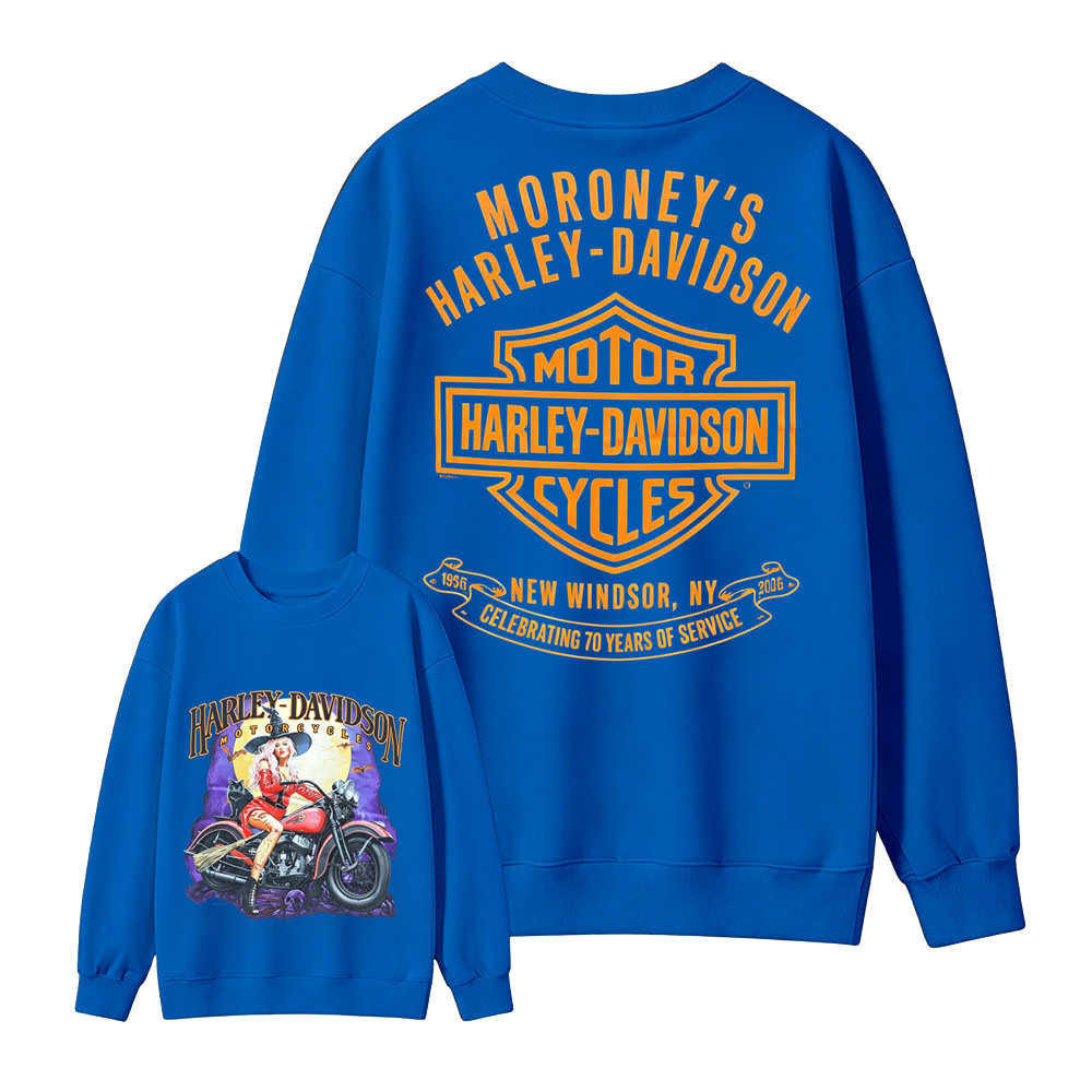 Vintage Motorcycle Graphic Sweatshirt – Retro Biker Style Crewneck Pullover