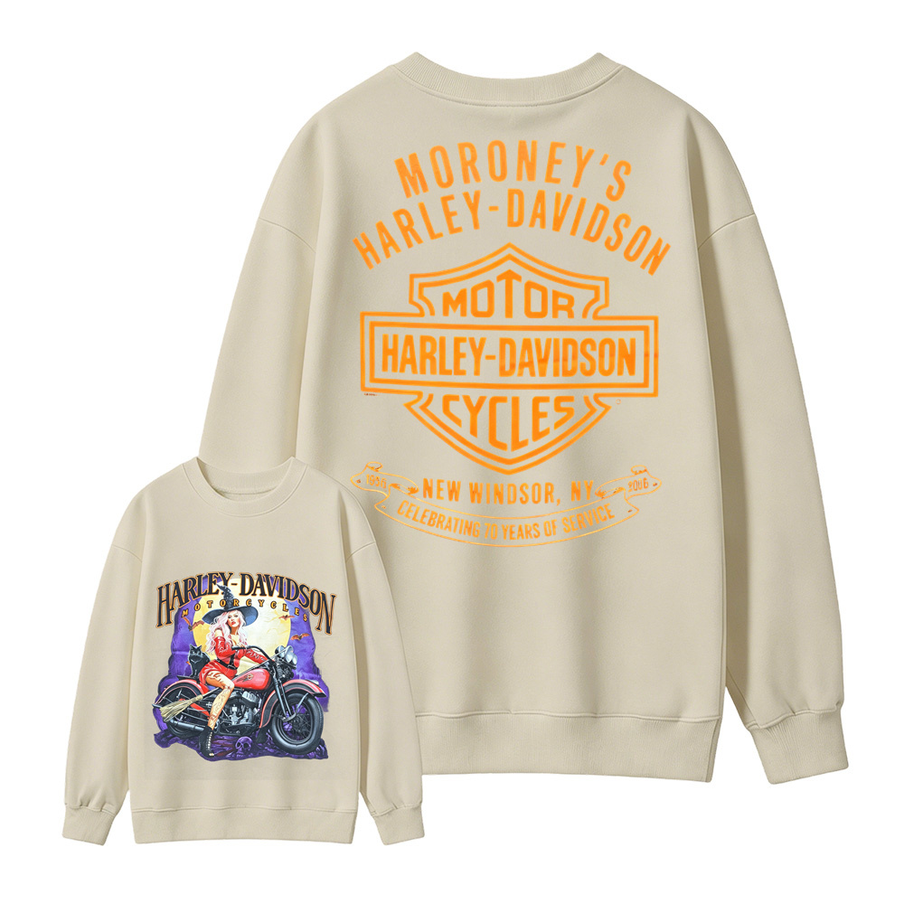 Vintage Motorcycle Graphic Sweatshirt – Retro Biker Style Crewneck Pullover