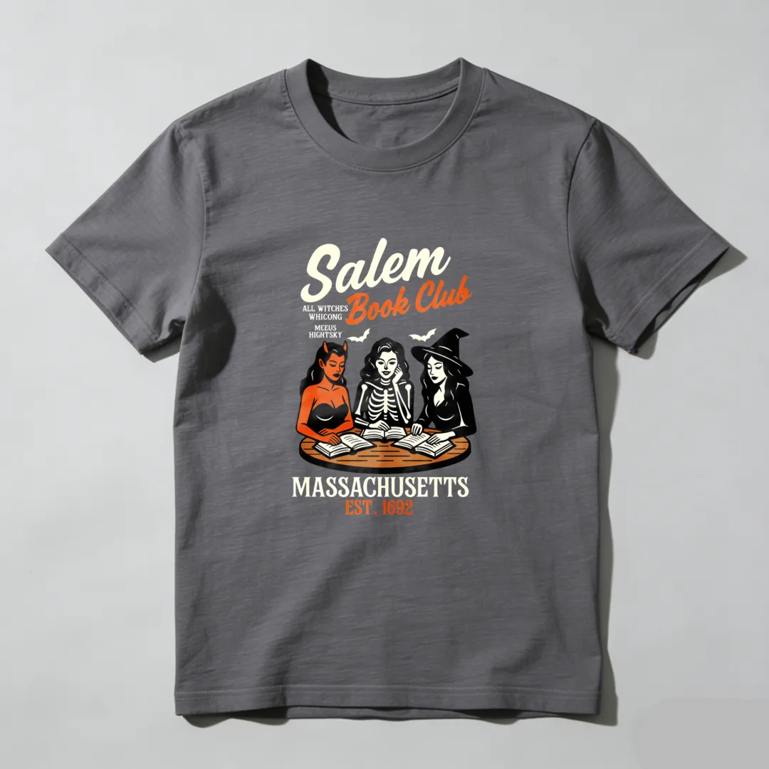 Salem Book Club Witches Reading Magic Spells Unisex Classic T-shirt