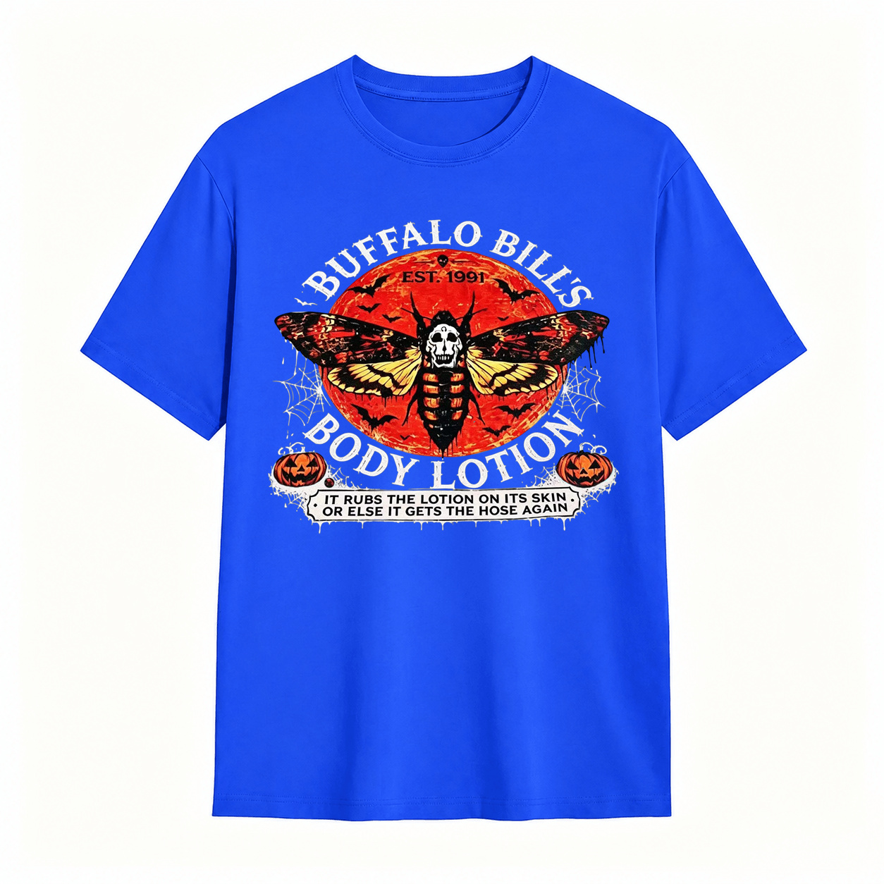Buffalo Bill's Body Lotion Moth Halloween T-Shirt, Silence of the Lambs Horror Movie Graphic Tee