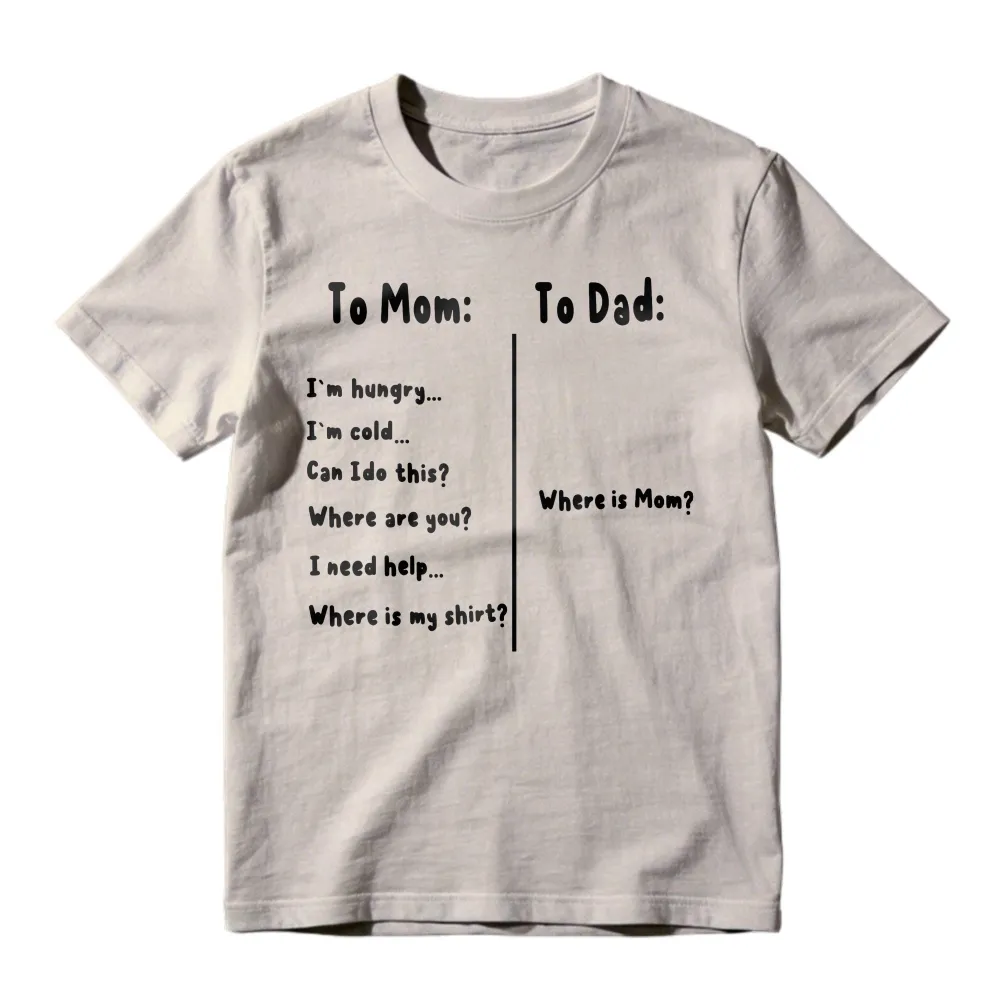 To Mom And Dad Text Design Unisex Classic T-shirt