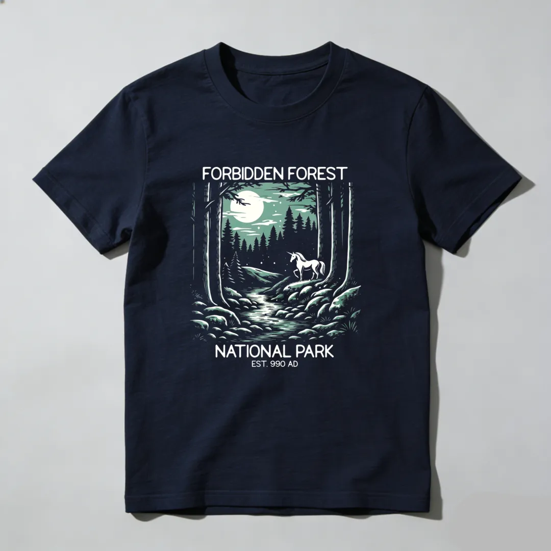 Forbidden Forest National Park Est 1900 Ad Unisex Classic T-shirt 100% cotton