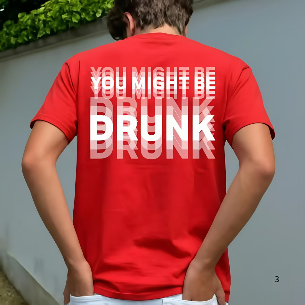 You Might Be Drunk Blue Layered Text Funny Party T-Shirt