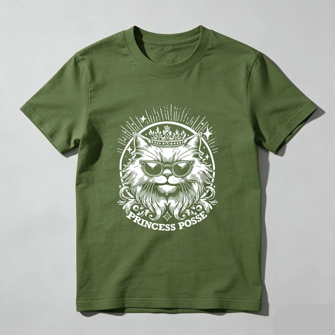 Cat With Crown And Sunglasses Princess Posse Unisex Classic T-shirt