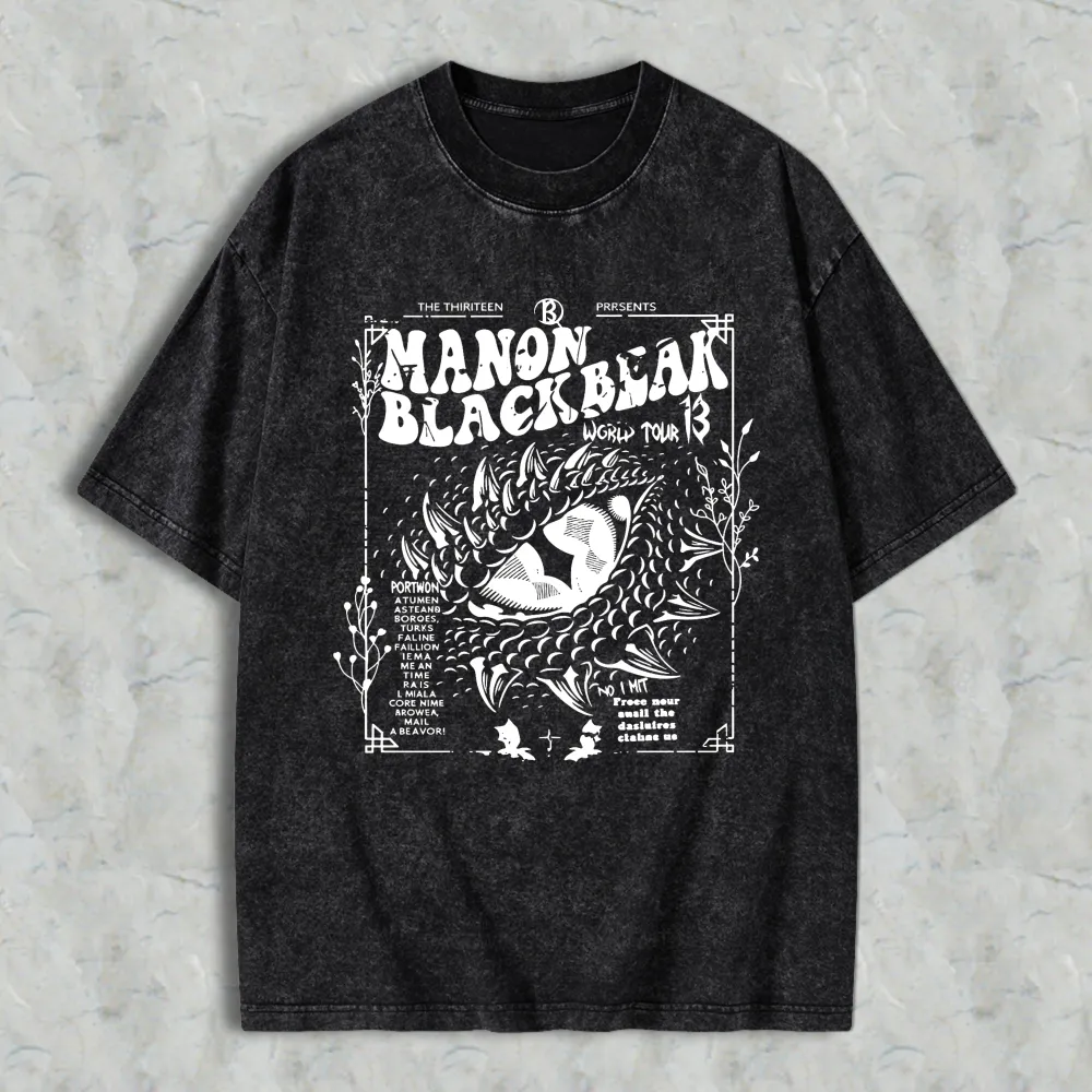 Manon Blackbeak Magic Tour 13 Concert Poster Design Unisex Washed T-shirt