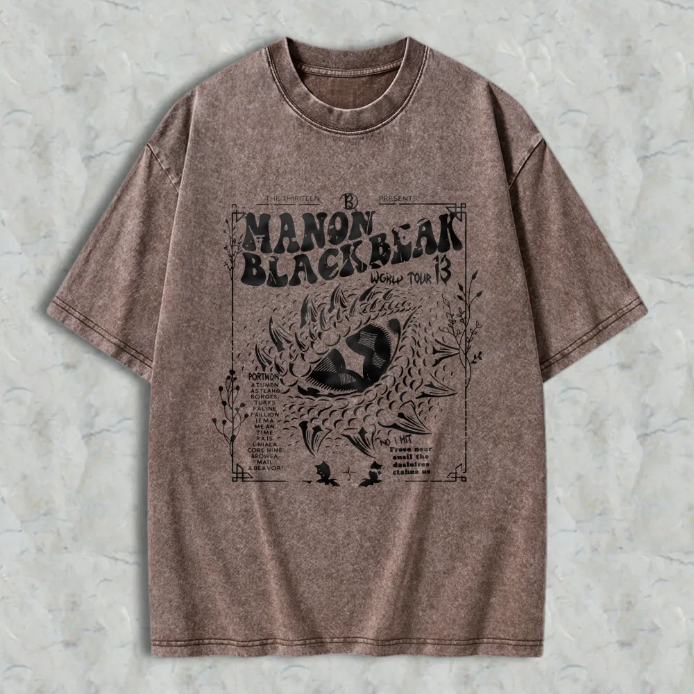 Manon Blackbeak Magic Tour 13 Concert Poster Design Unisex Washed T-shirt