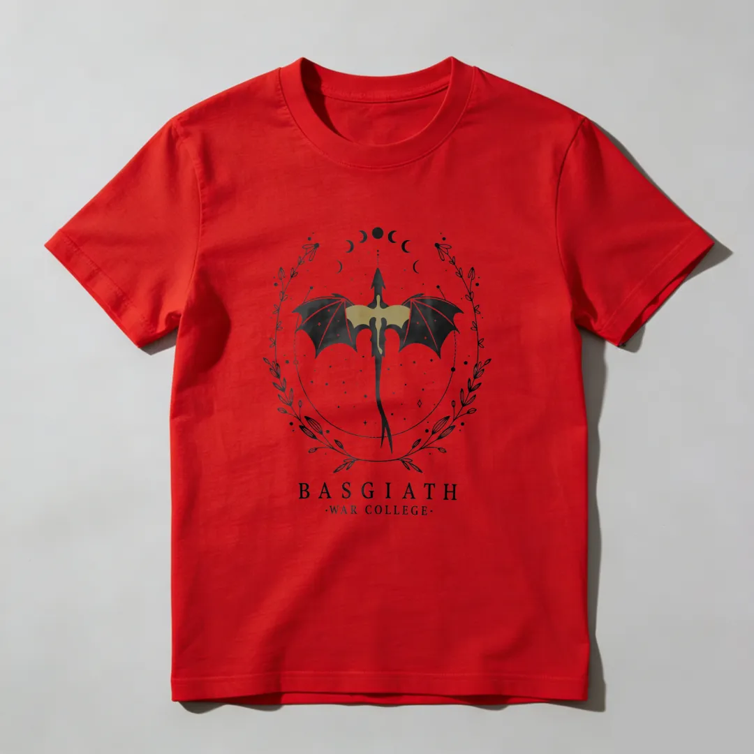 Dragon Sword Moon Phases Wreath Stars Text Unisex Classic T-shirt