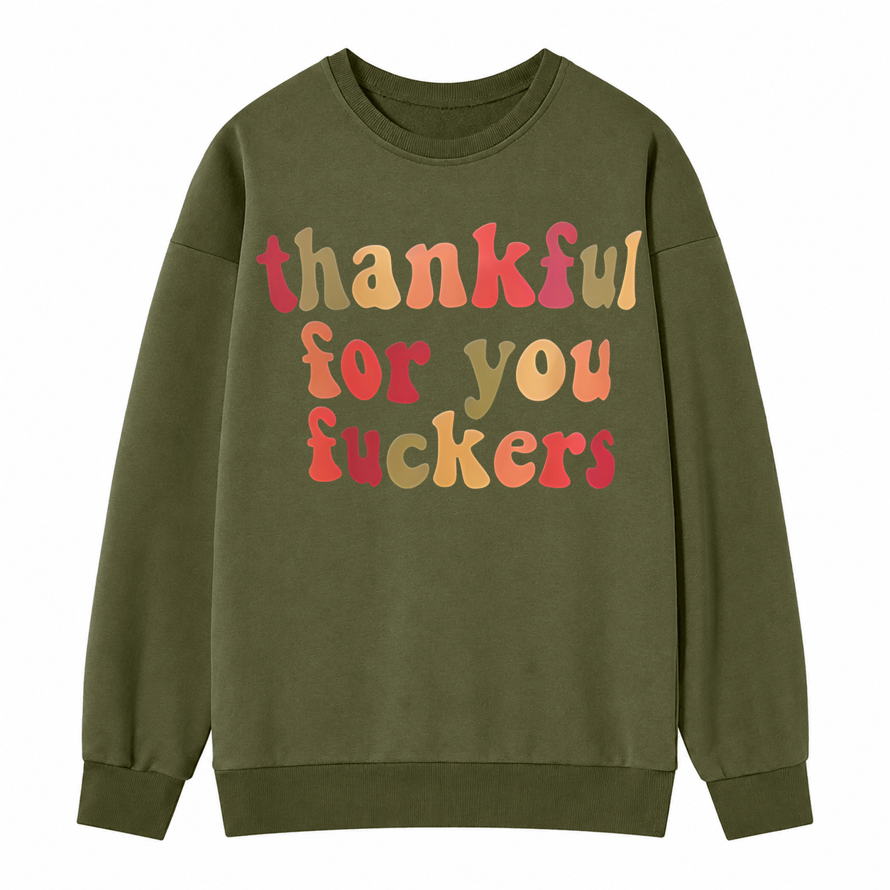 Thankful for You Graphic Sweatshirt – Bold Retro Thanksgiving Crewneck