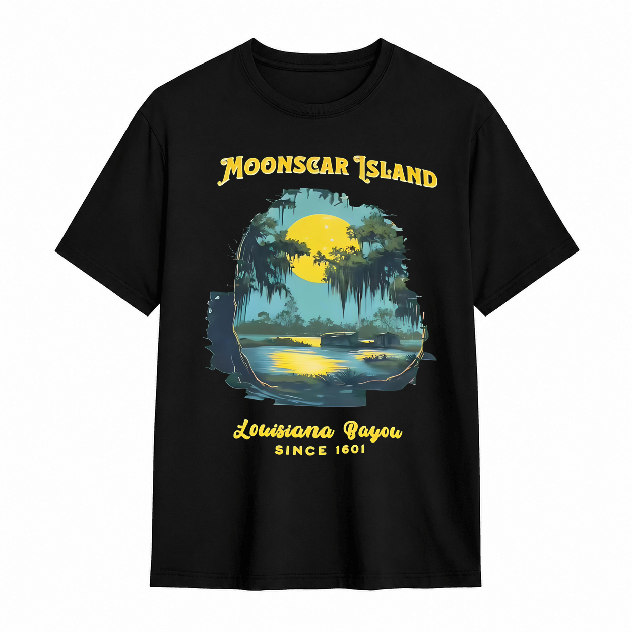Moonscar Island Louisiana Bayou Casual Unisex Short Sleeve T-Shirt