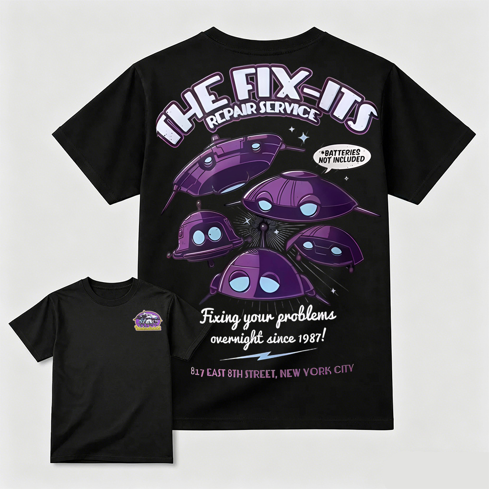 Retro Space Cruiser Graphic T-Shirt – Cosmic Purple Sci-Fi Style Tee
