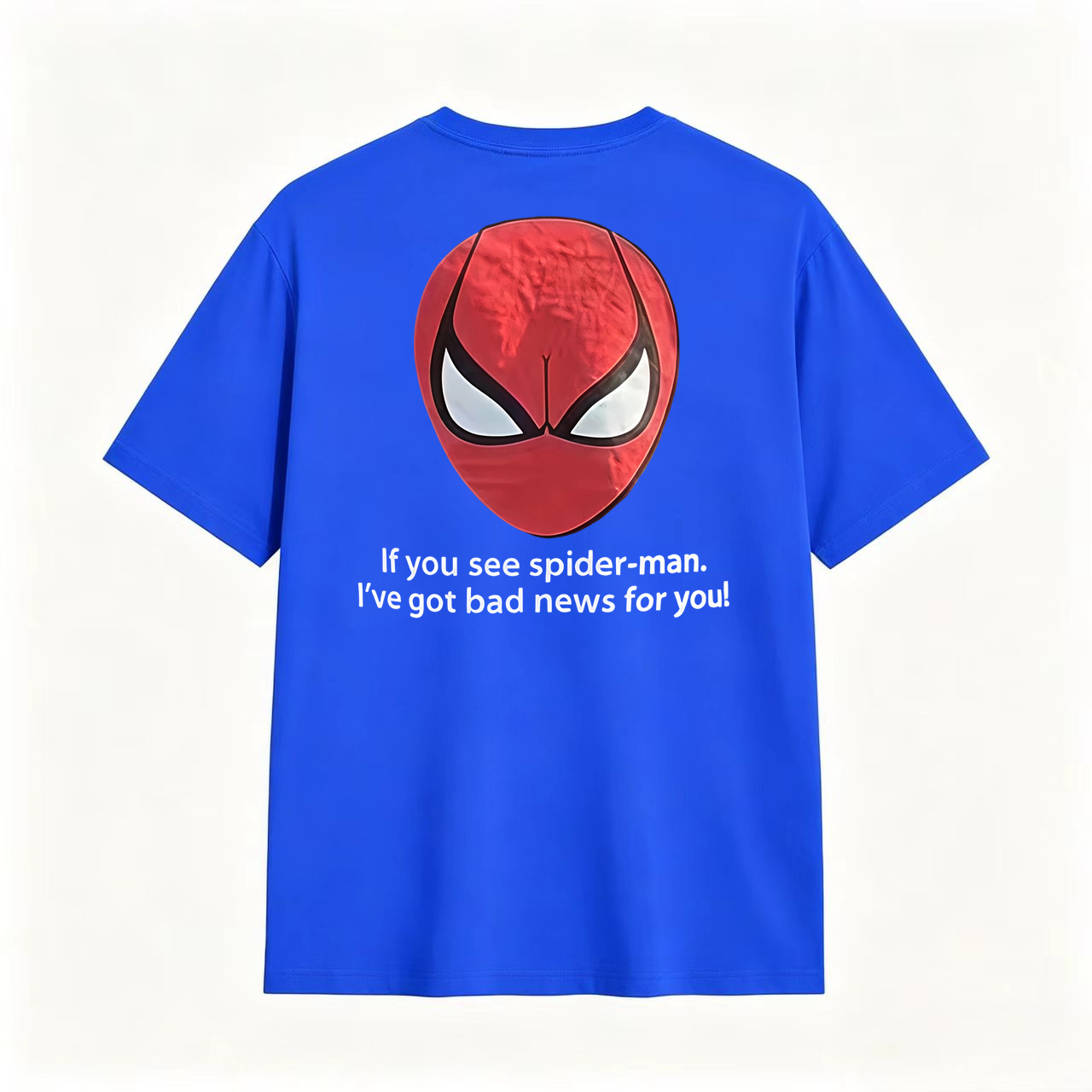 Red Mask Graphic T-Shirt – “Bad News for You” Funny Streetwear Tee