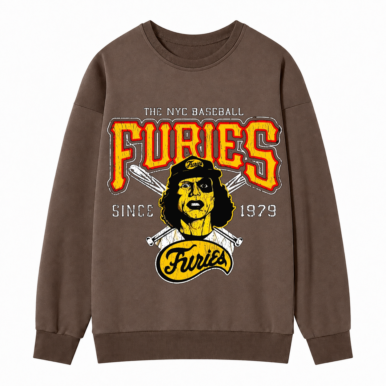 Retro Baseball Player Graphic Sweatshirt – Vintage NYC Sports Style Crewneck