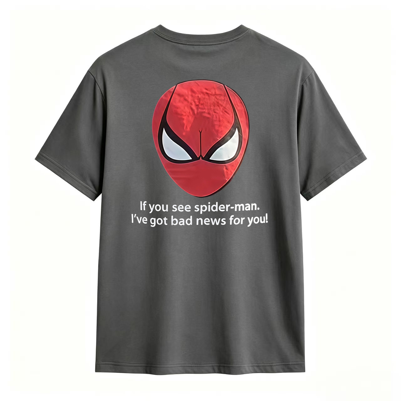 Red Mask Graphic T-Shirt – “Bad News for You” Funny Streetwear Tee