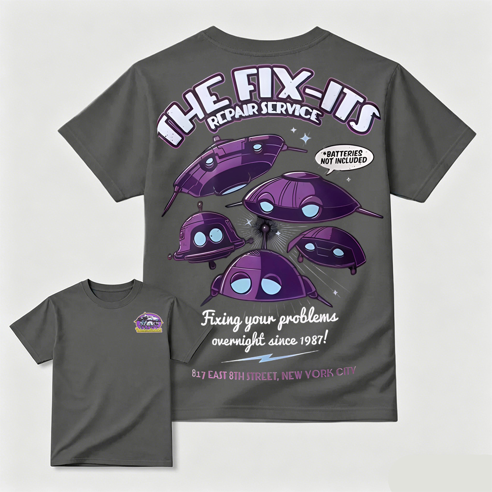 Retro Space Cruiser Graphic T-Shirt – Cosmic Purple Sci-Fi Style Tee