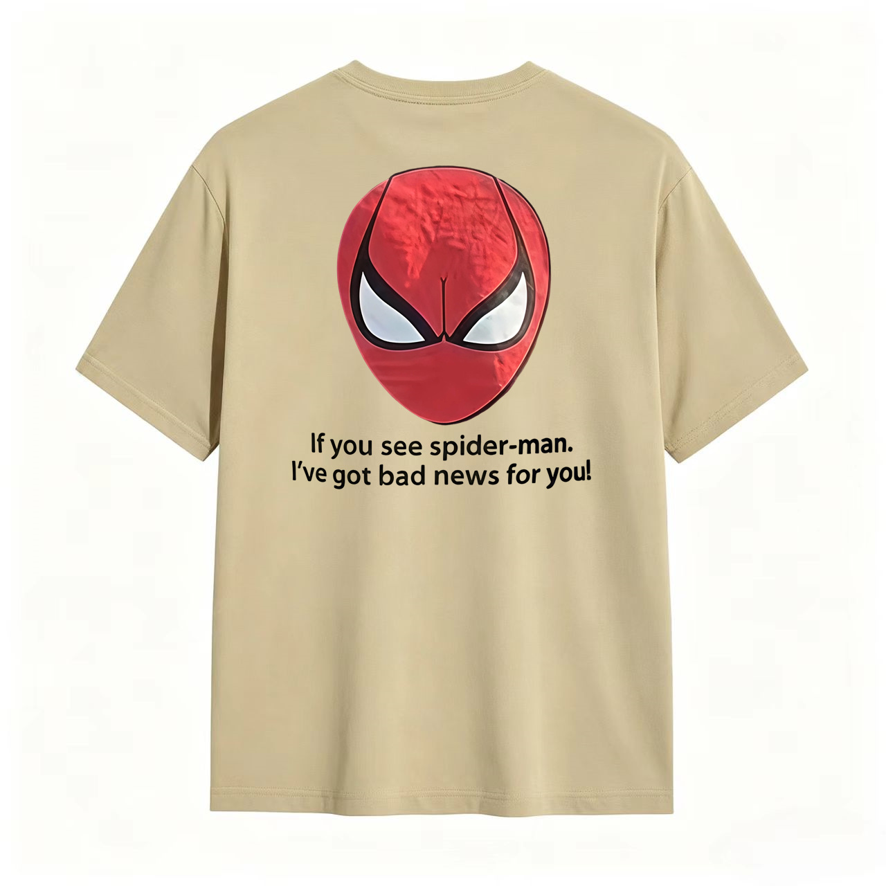 Red Mask Graphic T-Shirt – “Bad News for You” Funny Streetwear Tee