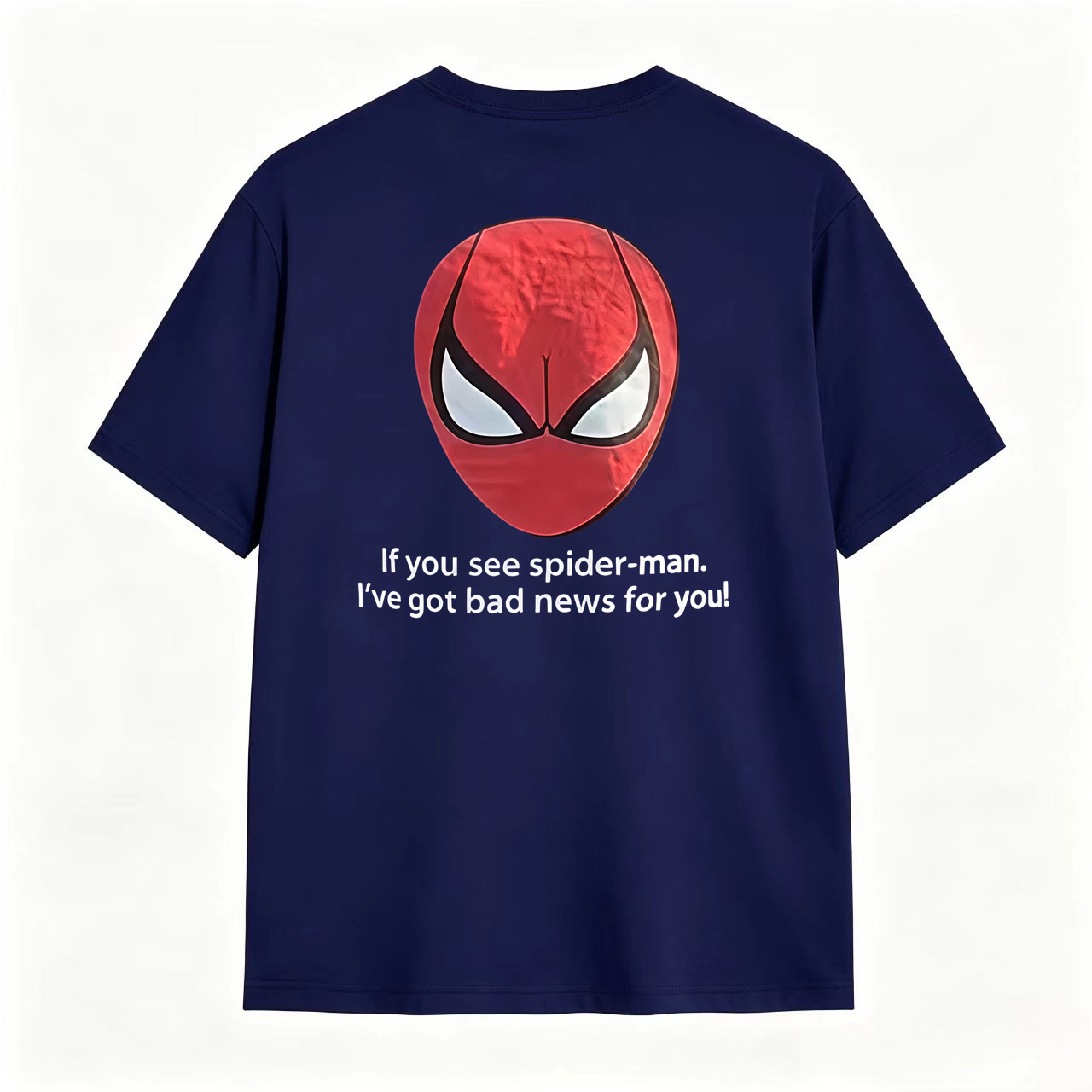 Red Mask Graphic T-Shirt – “Bad News for You” Funny Streetwear Tee