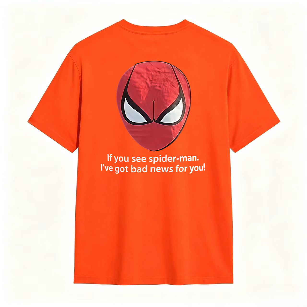 Red Mask Graphic T-Shirt – “Bad News for You” Funny Streetwear Tee