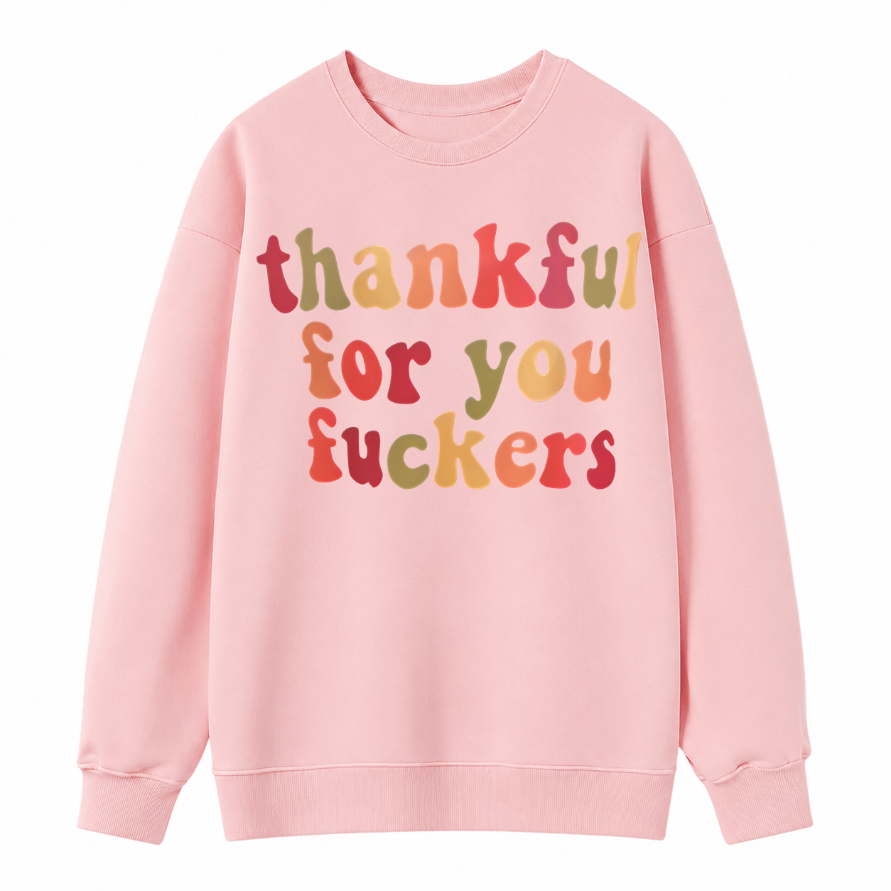 Thankful for You Graphic Sweatshirt – Bold Retro Thanksgiving Crewneck