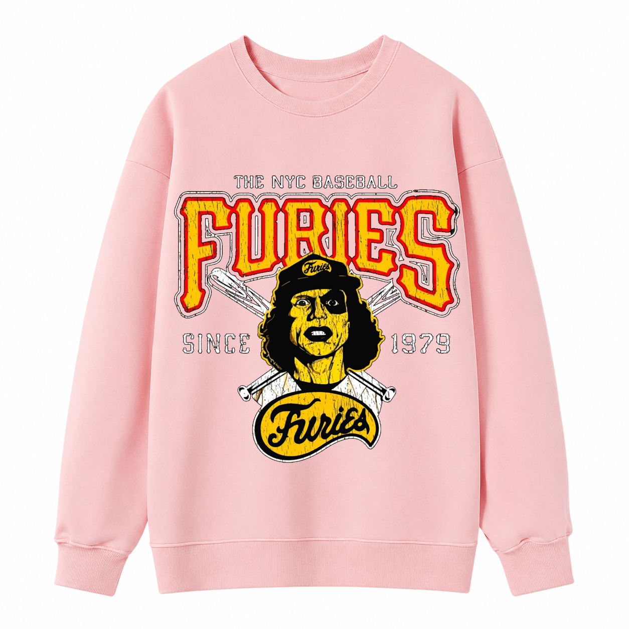 Retro Baseball Player Graphic Sweatshirt – Vintage NYC Sports Style Crewneck