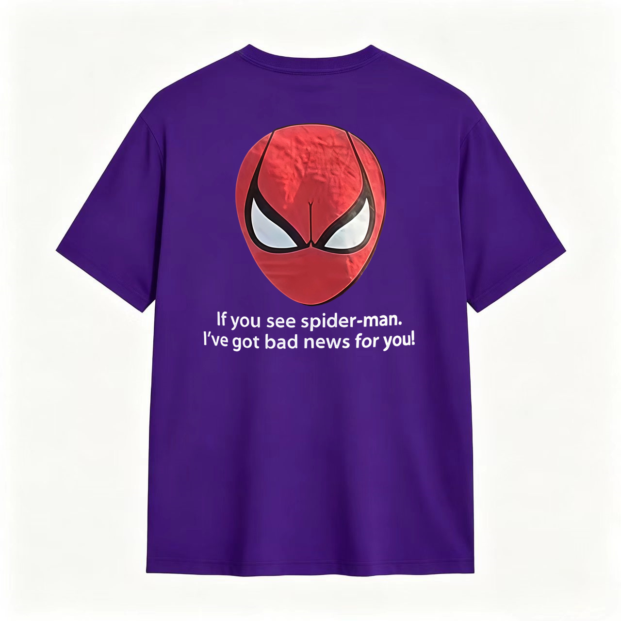 Red Mask Graphic T-Shirt – “Bad News for You” Funny Streetwear Tee