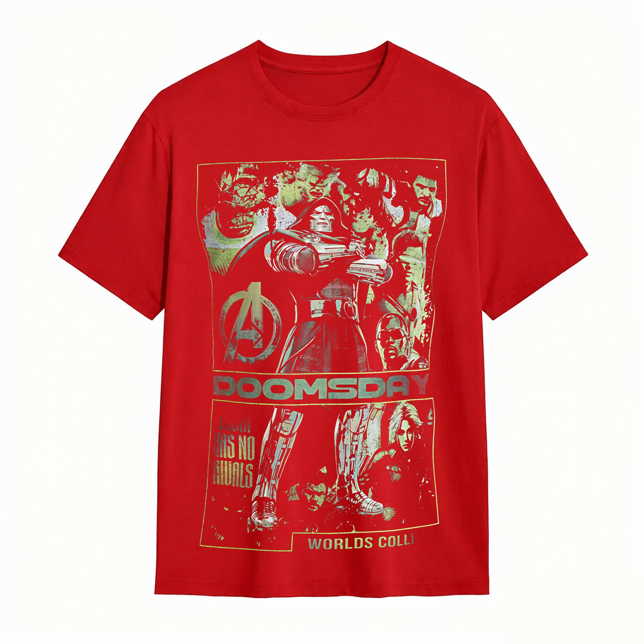 Retro Doomsday Comic Graphic T-Shirt – Vintage Superhero Streetwear Tee