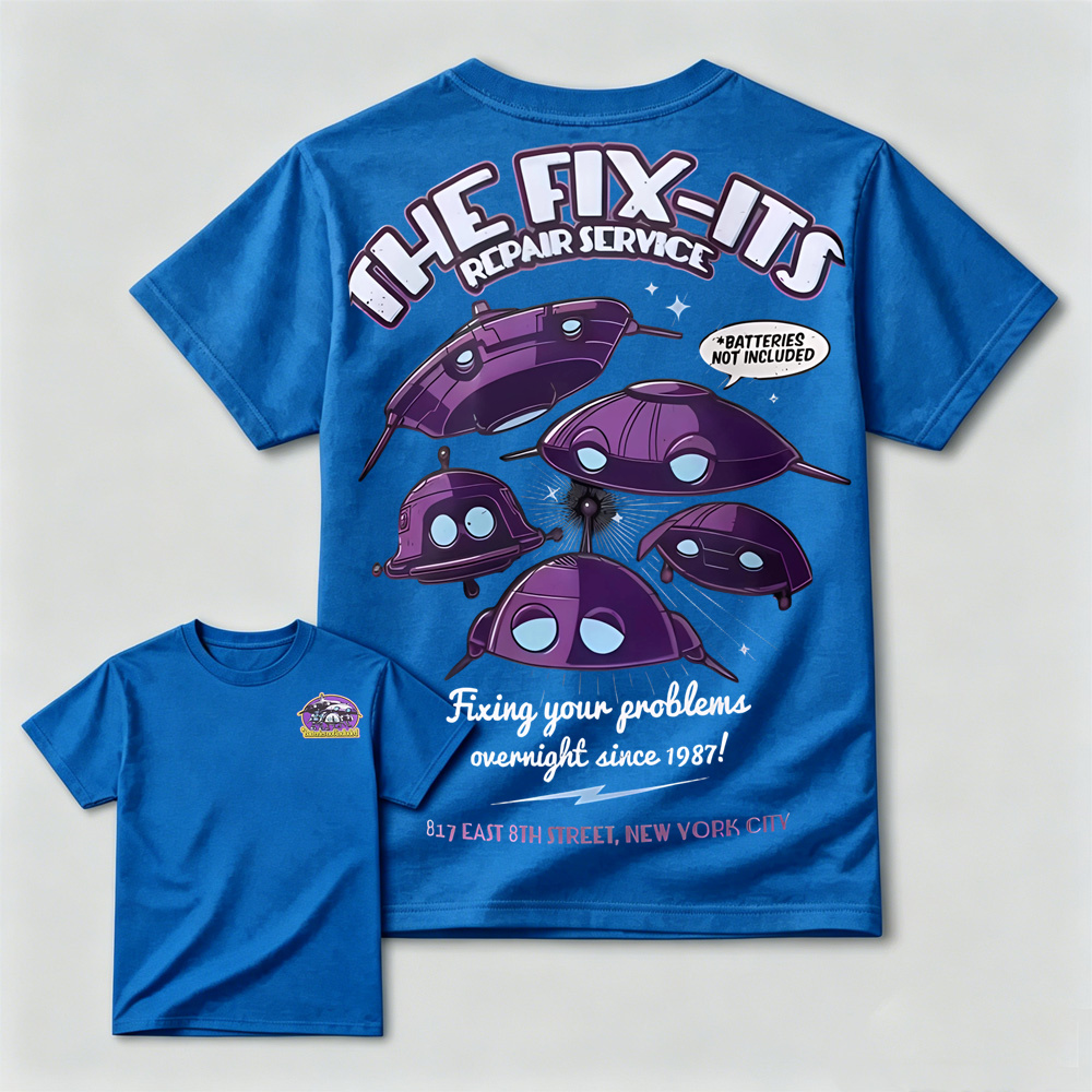 Retro Space Cruiser Graphic T-Shirt – Cosmic Purple Sci-Fi Style Tee
