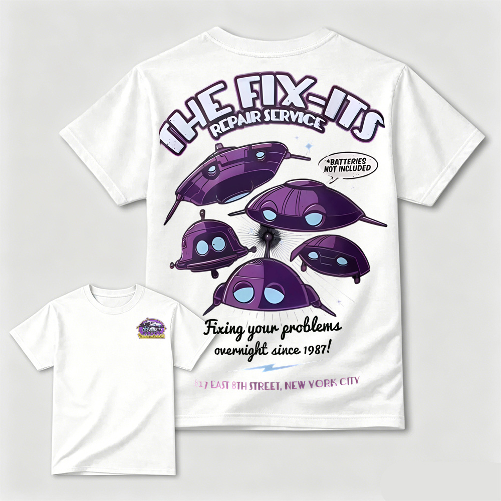 Retro Space Cruiser Graphic T-Shirt – Cosmic Purple Sci-Fi Style Tee