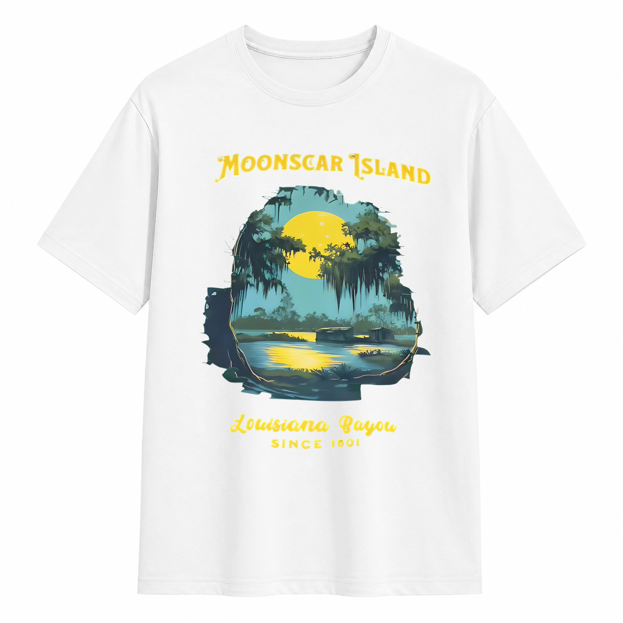 Moonscar Island Louisiana Bayou Casual Unisex Short Sleeve T-Shirt