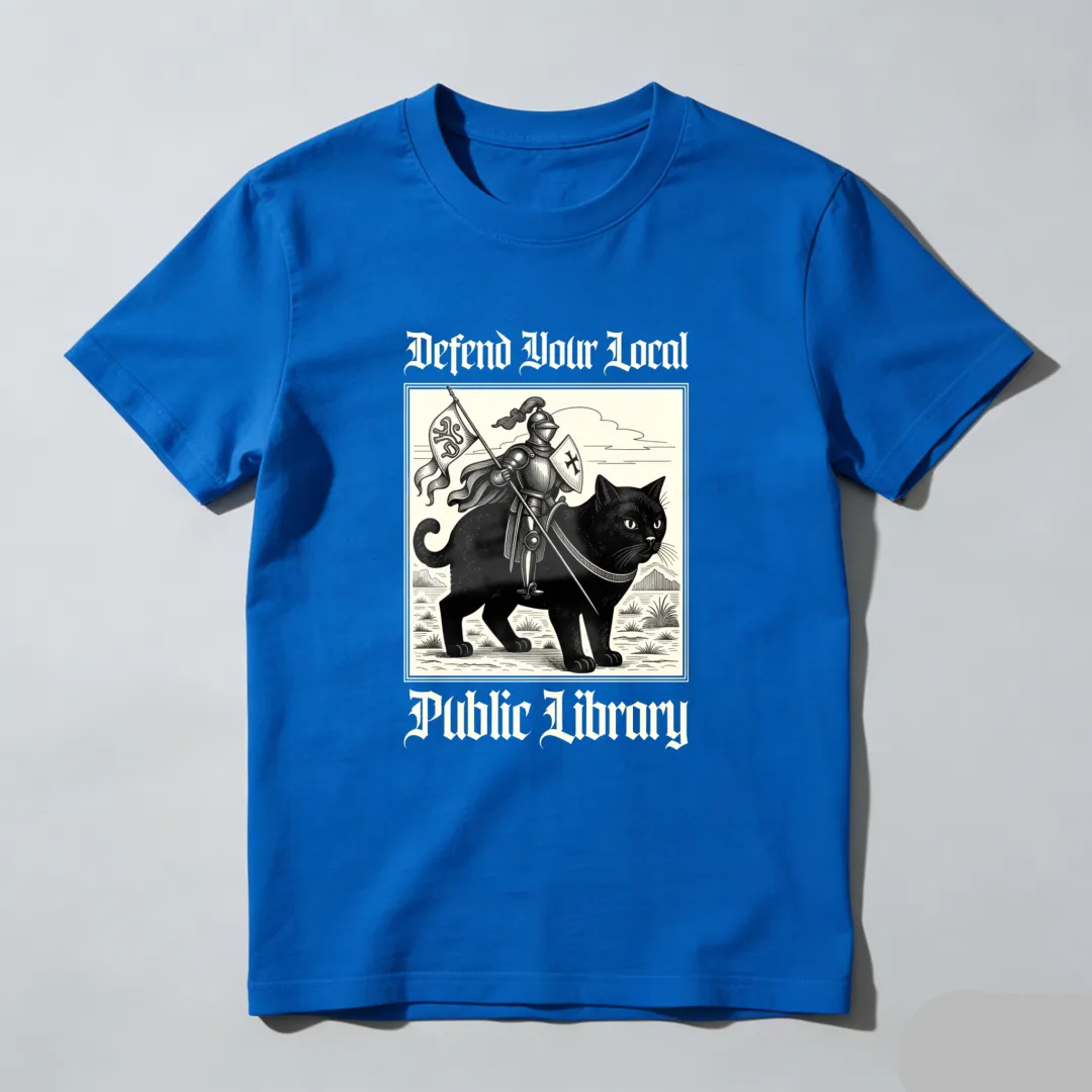Defend Your Local Public Library Cat Knight Unisex Classic T-shirt