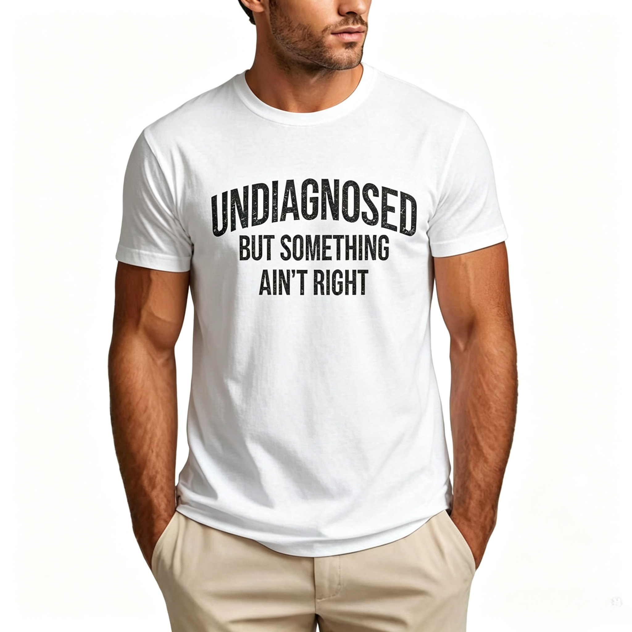 Undiagnosed But Something Ain't Right T-Shirt Funny Mental Health Neurodivergent Graphic Tee for Men Women