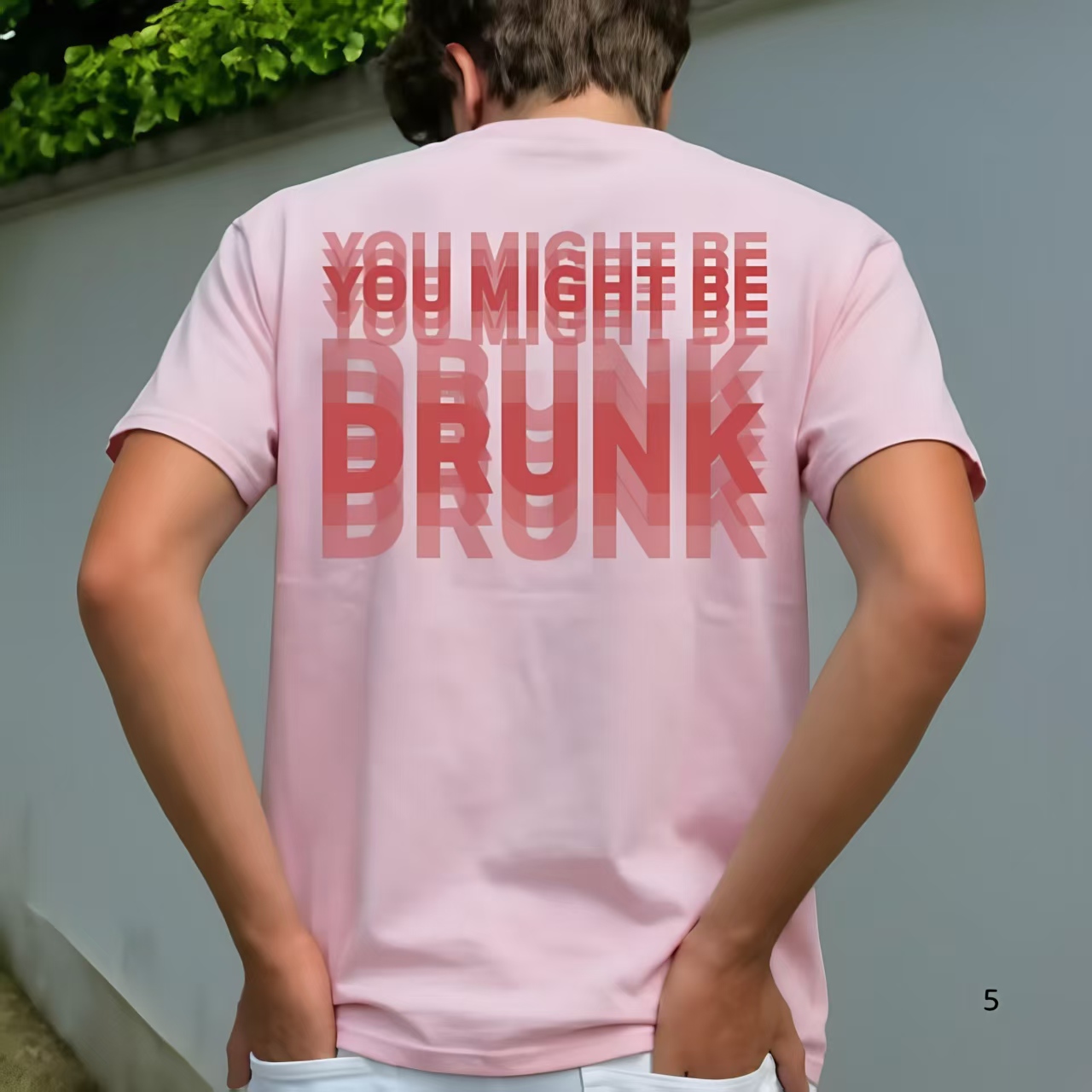 You Might Be Drunk Blue Layered Text Funny Party T-Shirt