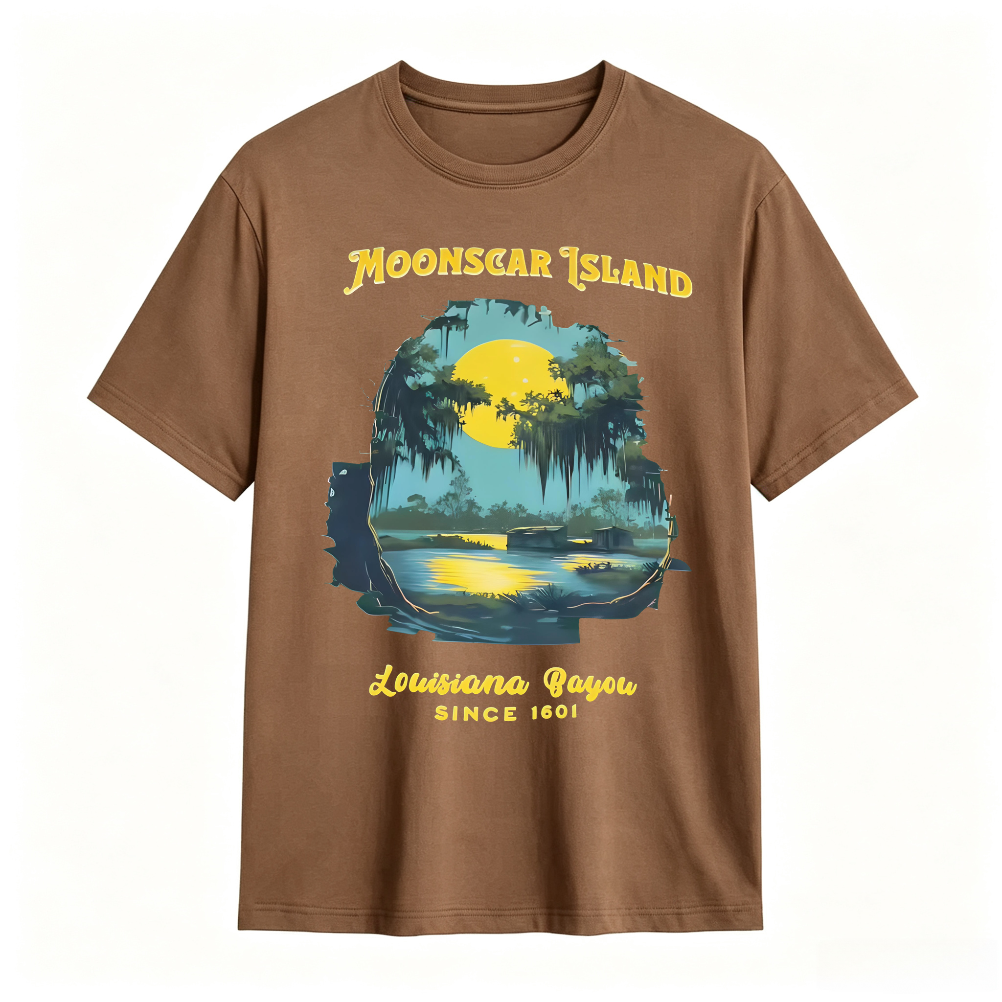 Moonscar Island Louisiana Bayou Casual Unisex Short Sleeve T-Shirt