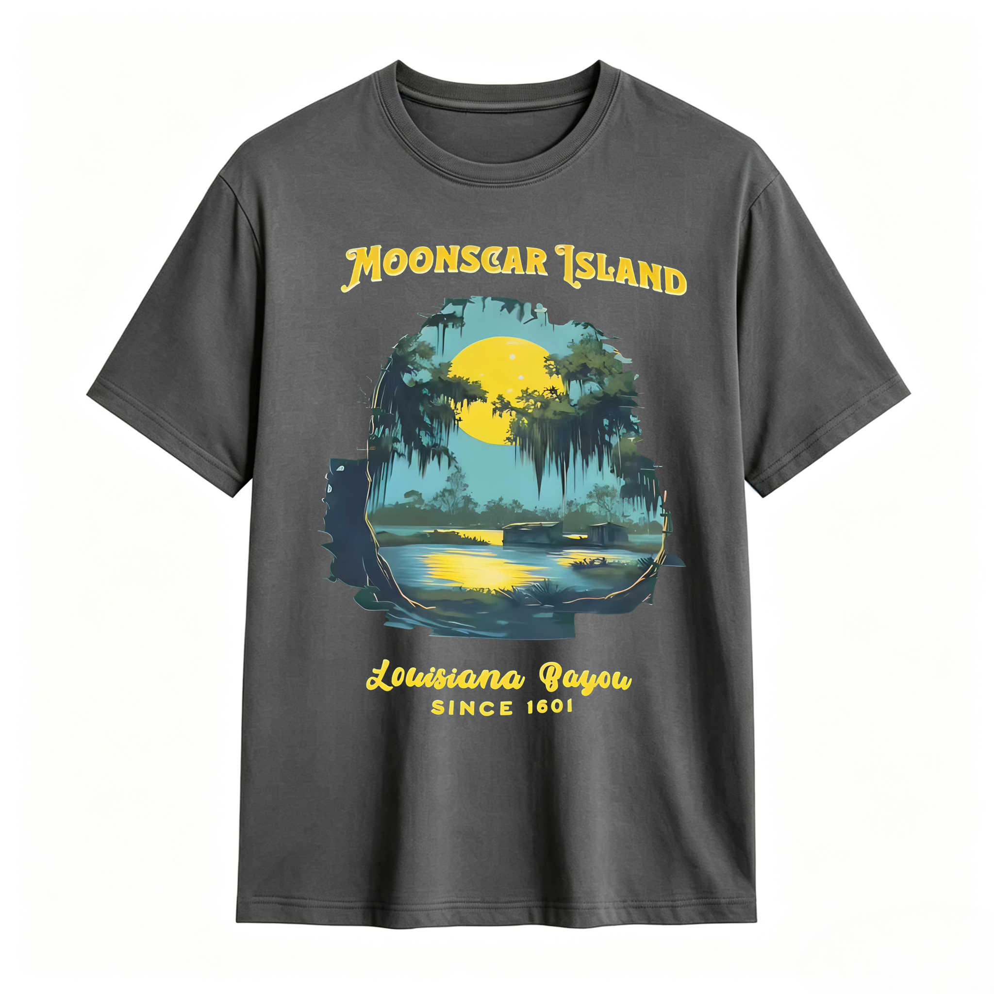Moonscar Island Louisiana Bayou Casual Unisex Short Sleeve T-Shirt