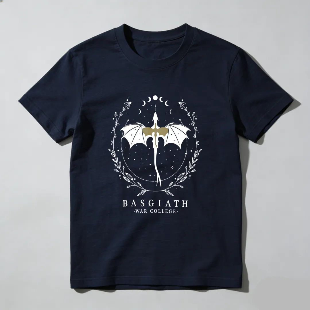 Dragon Sword Moon Phases Wreath Stars Text Unisex Classic T-shirt