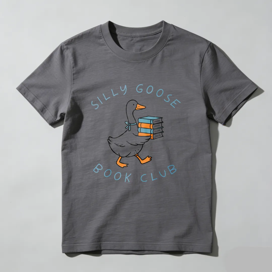 Silly Goose Book Club Duck With Books Unisex Classic T-shirt