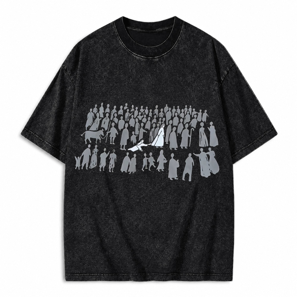 Unisex I Am That Woman Bible Silhouette Washed Christian Tee