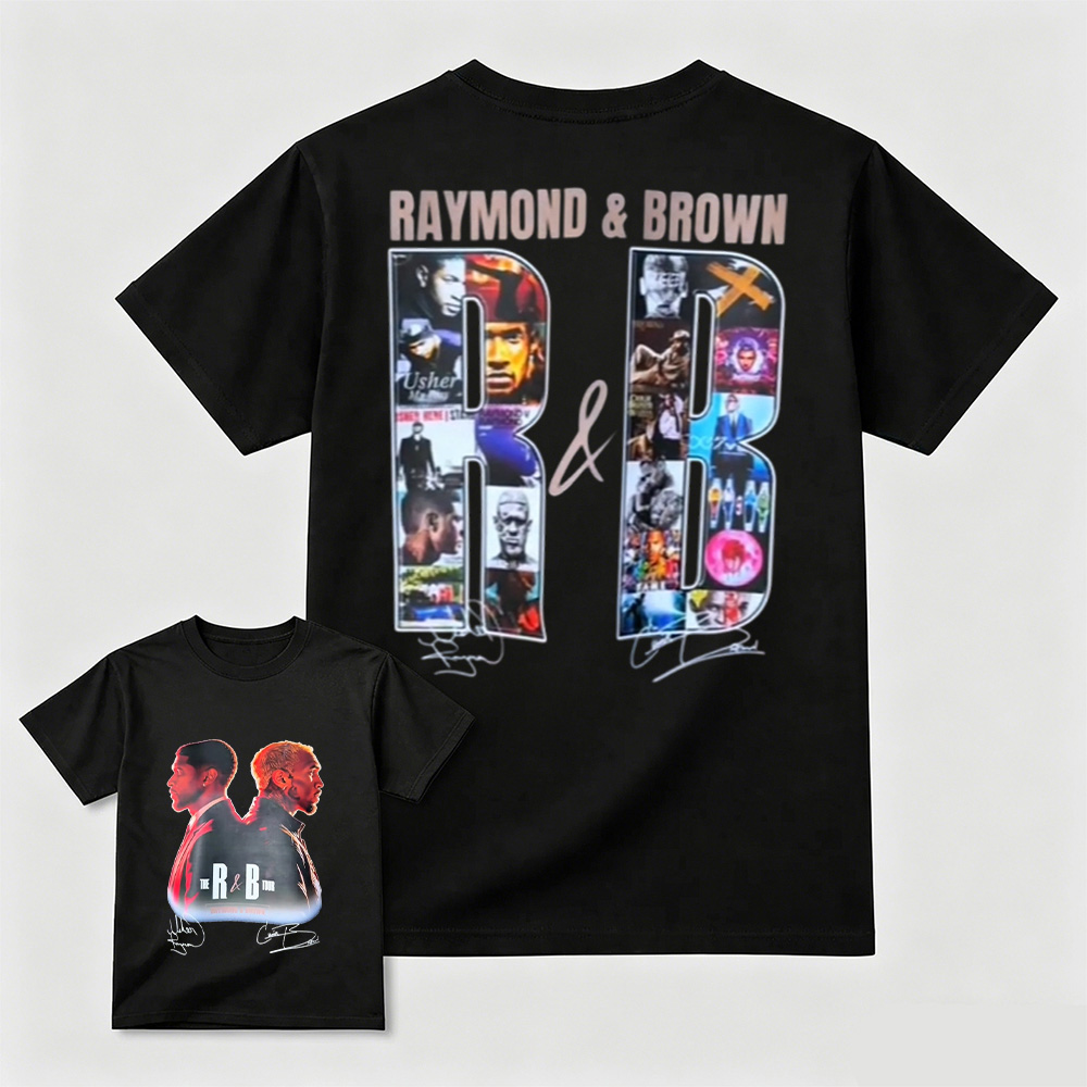 Raymond & Brown R&B Double Print Hip Hop Tee
