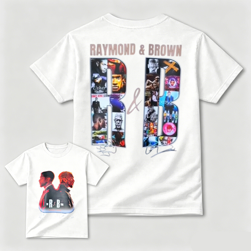 Raymond & Brown R&B Double Print Hip Hop Tee
