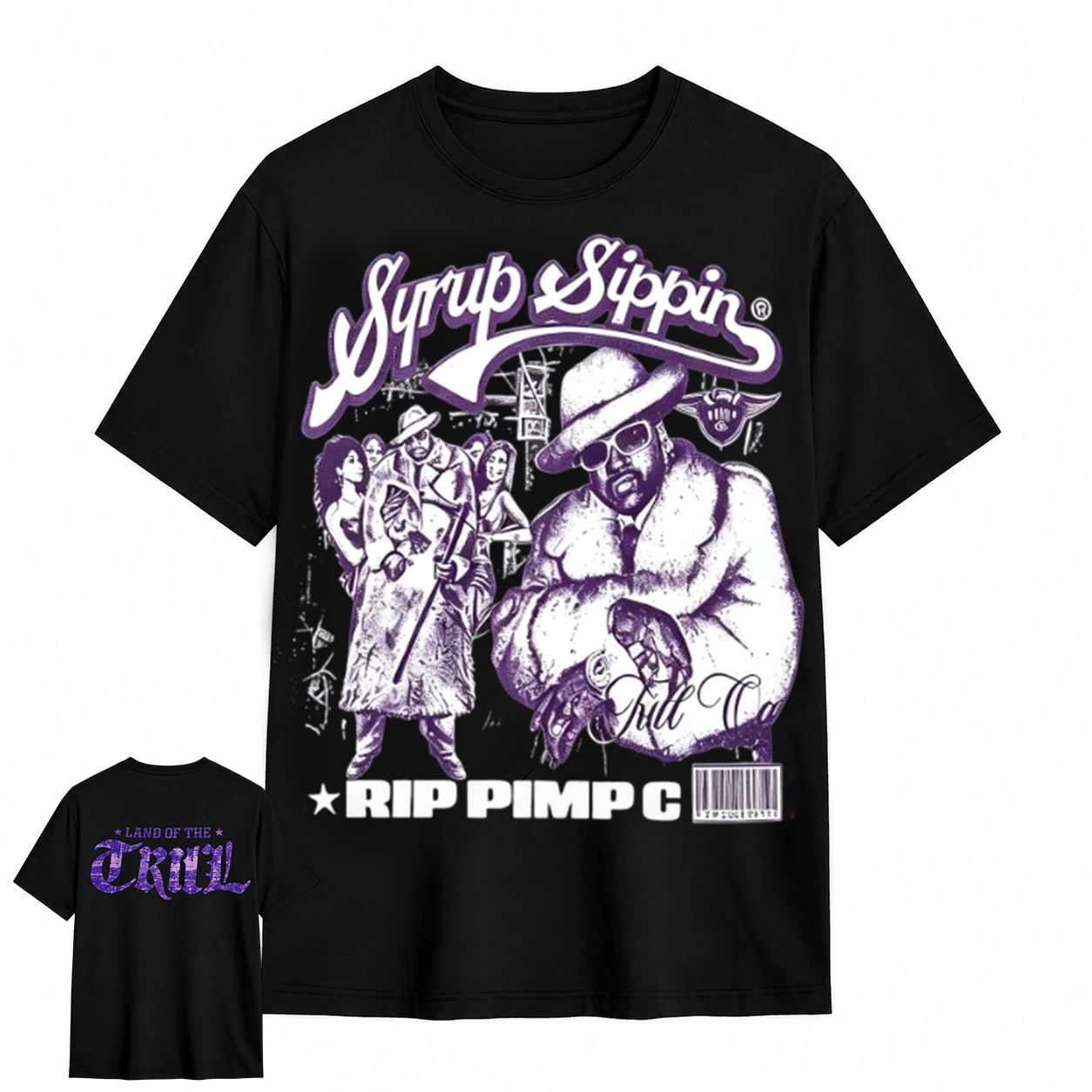 Syrup Sippin Rip Pimp C Vintage Purple Graphic Tee