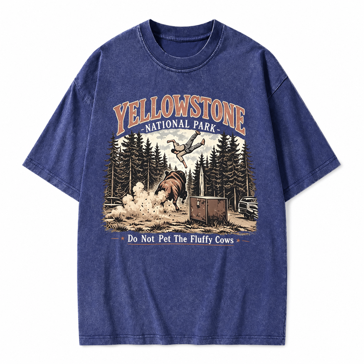 Yellowstone National Park "Do Not Pet The Fluffy Cows" Vintage T-Shirt
