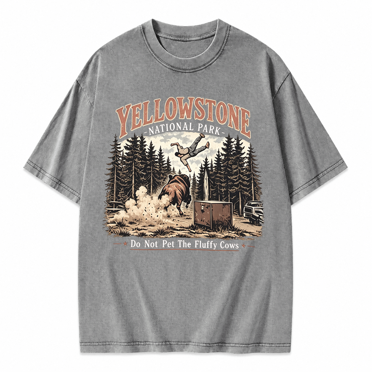 Yellowstone National Park "Do Not Pet The Fluffy Cows" Vintage T-Shirt