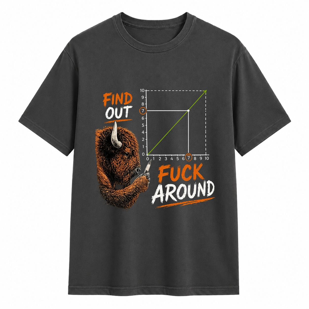Yellowstone Buffalo Math Chart Funny Graphic Tee